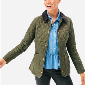 Womens Barbour Calvary Polarquilt Jacket, Quilted Green Puffer